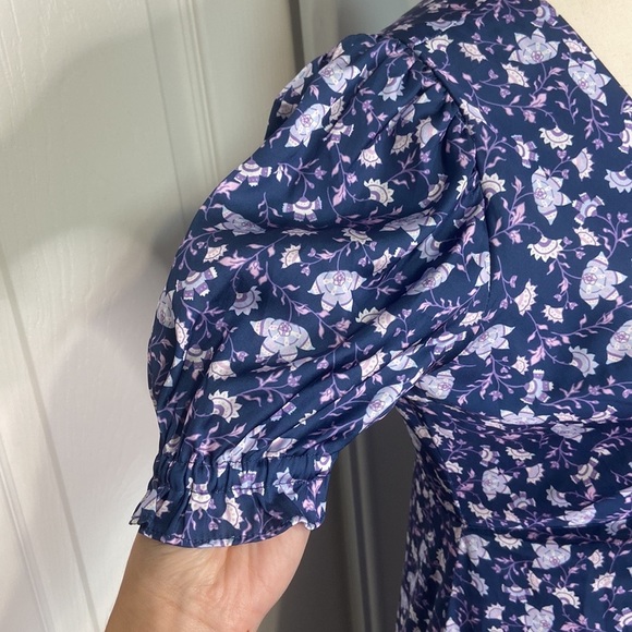 DH New York Floral Puff Sleeve Ruffle Midi Dress - Picture 3 of 7